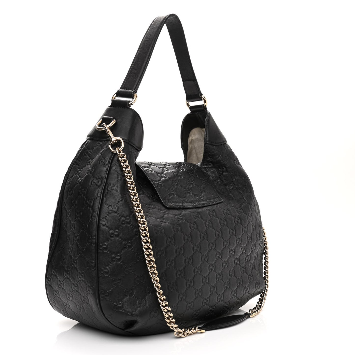 Guccissima Medium Emily Hobo Black