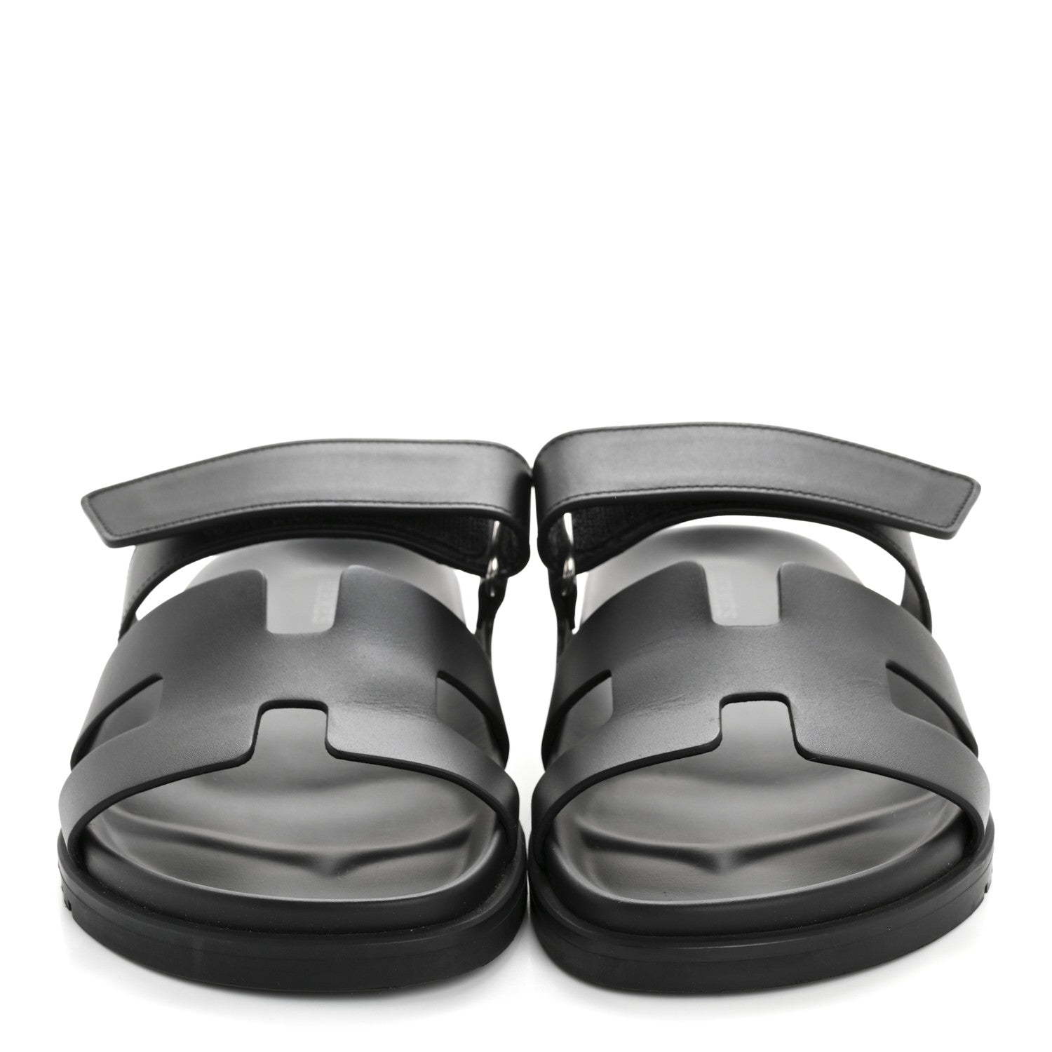 Hermes Calfskin Womens Chypre Sandals 39.5 Black 5 of 18