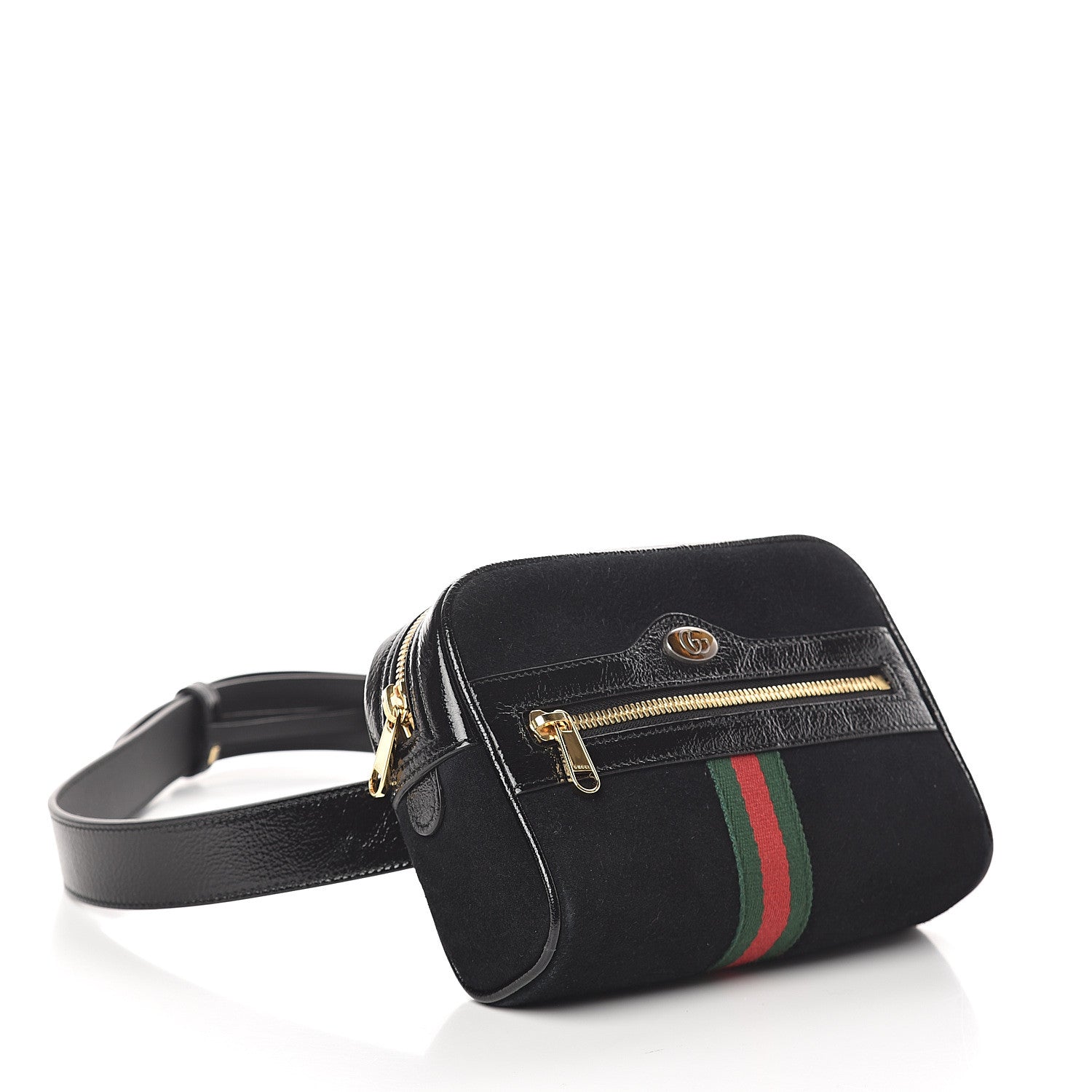 Gucci Suede Small Ophidia Belt Bag 85 34 Black 3 of 8