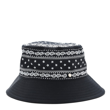 Hermes Technical Gabardine Balade Bandana Bucket Hat 58 Marine 5 of 8