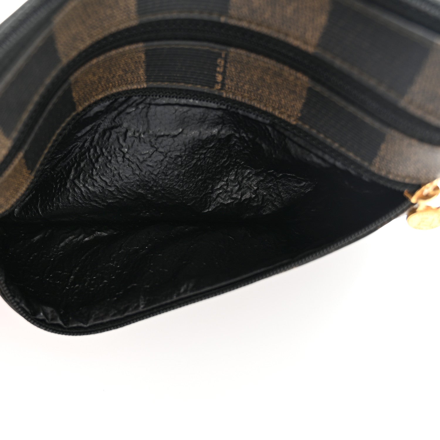 Fendi Pequin Zip Clutch Tobacco 8 of 13