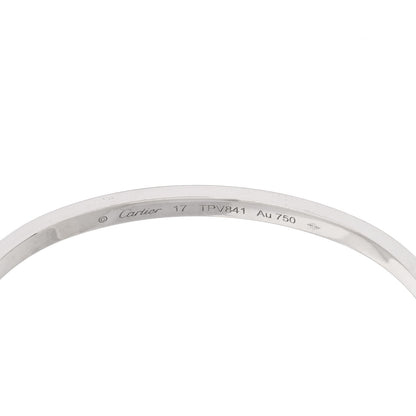 Cartier 18K White Gold Diamond Small LOVE Paved Bracelet 17 6 of 8