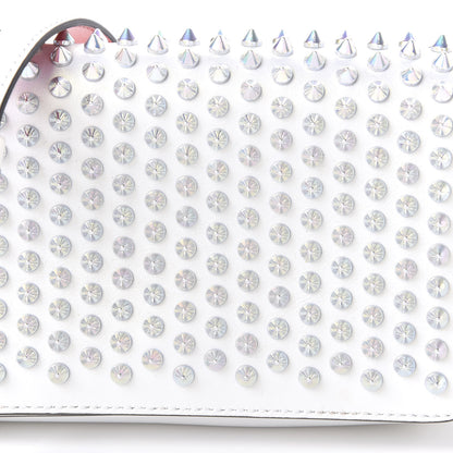 Christian Louboutin Calfskin Spiked Zoompouch Crossbody White 9 of 10