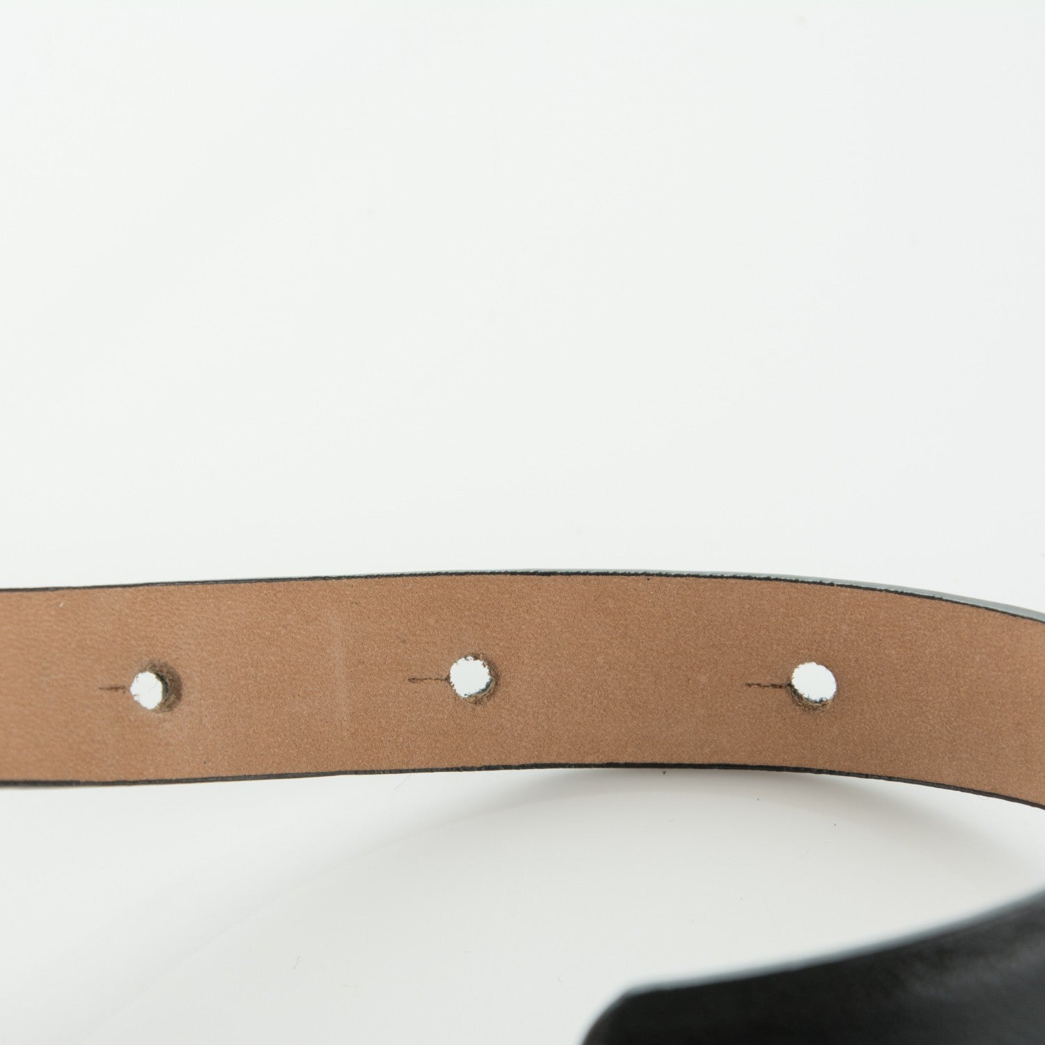 Chanel Lambskin CC Logo Skinny Belt 80 32 Black 6 of 7