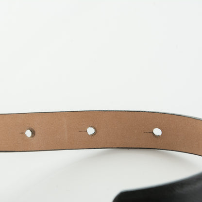 Chanel Lambskin CC Logo Skinny Belt 80 32 Black 6 of 7