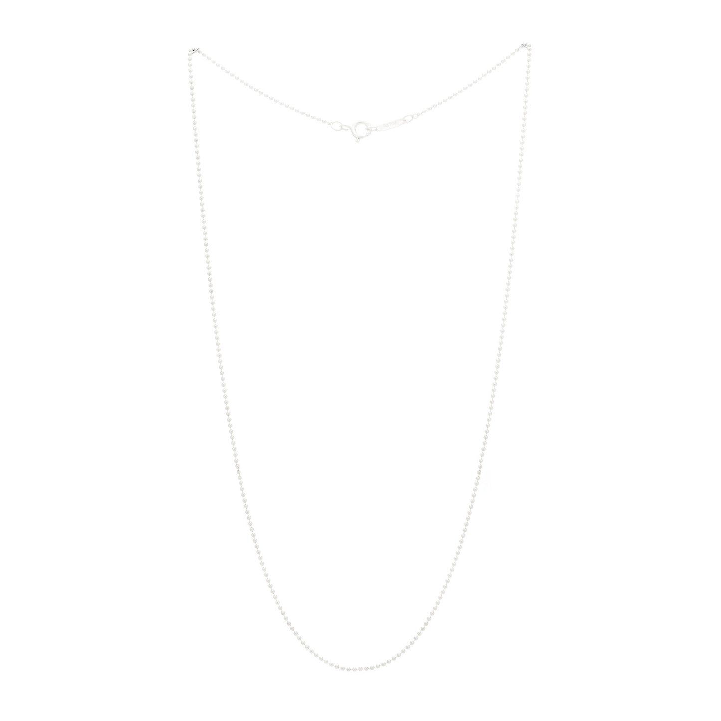 Sterling Silver 1.2mm Bead Chain Necklace 18"