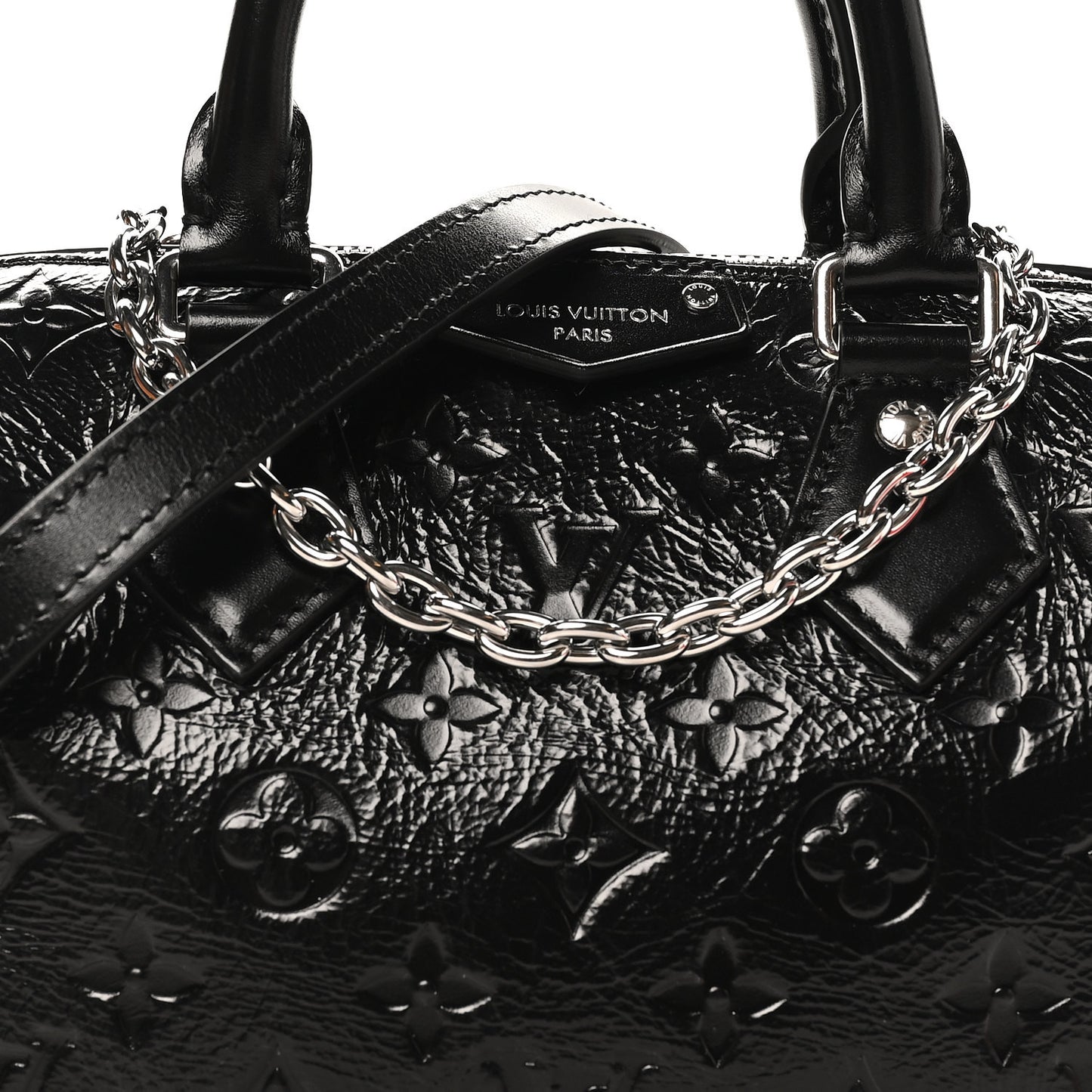 Calfskin Monogram Saga Speedy Trunk 20 Black