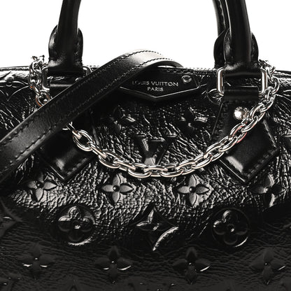 Louis Vuitton Calfskin Monogram Saga Speedy Trunk 20 Black 7 of 9