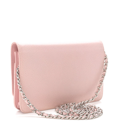 Chanel Caviar Timeless CC Wallet on Chain WOC Pink 3 of 12