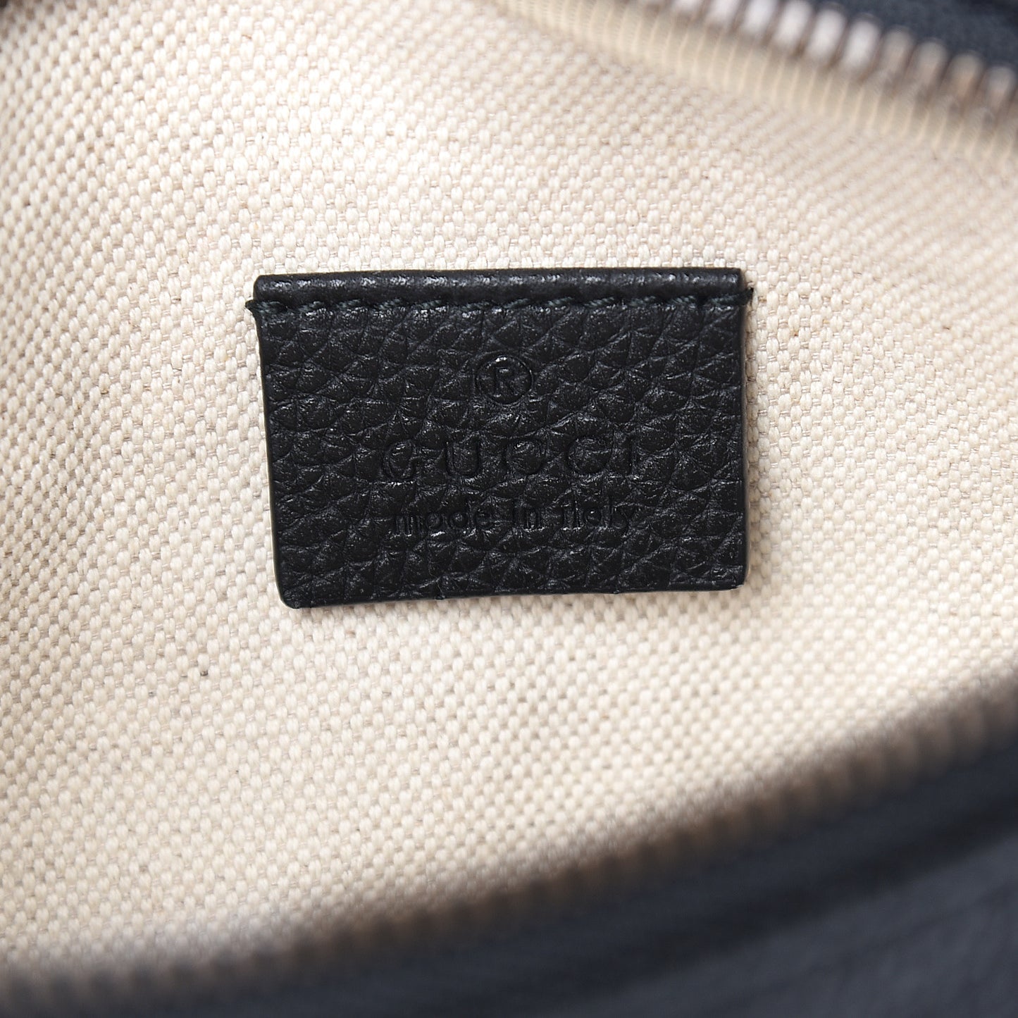 Grained Calfskin Small Logo Belt Bag Black