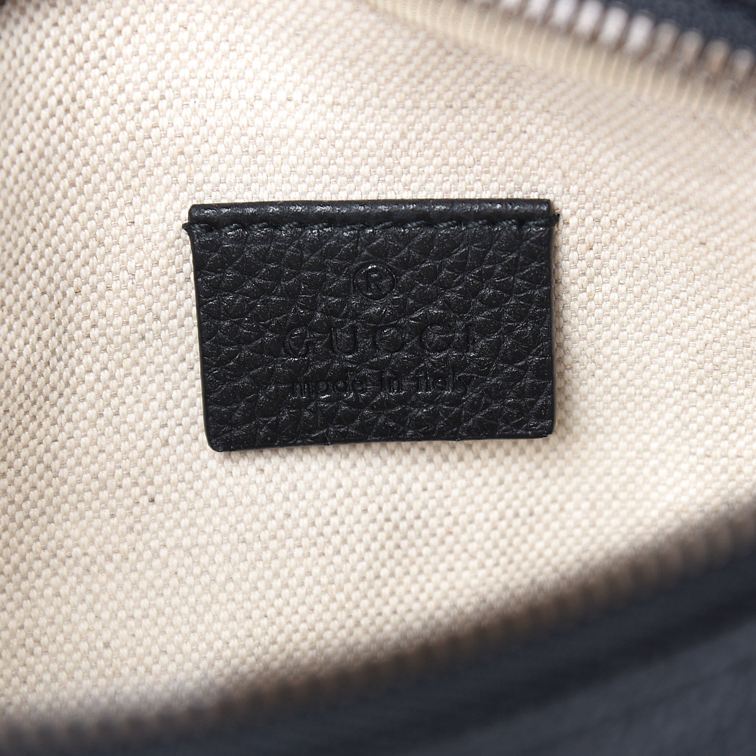 Gucci Grained Calfskin Small Logo Belt Bag Black 5 of 9