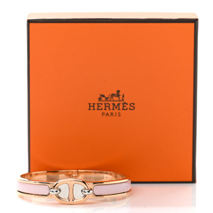 Hermes Enamel Mini Clic Chaine d'Ancre Bracelet PM Rose Candeur 6 of 6