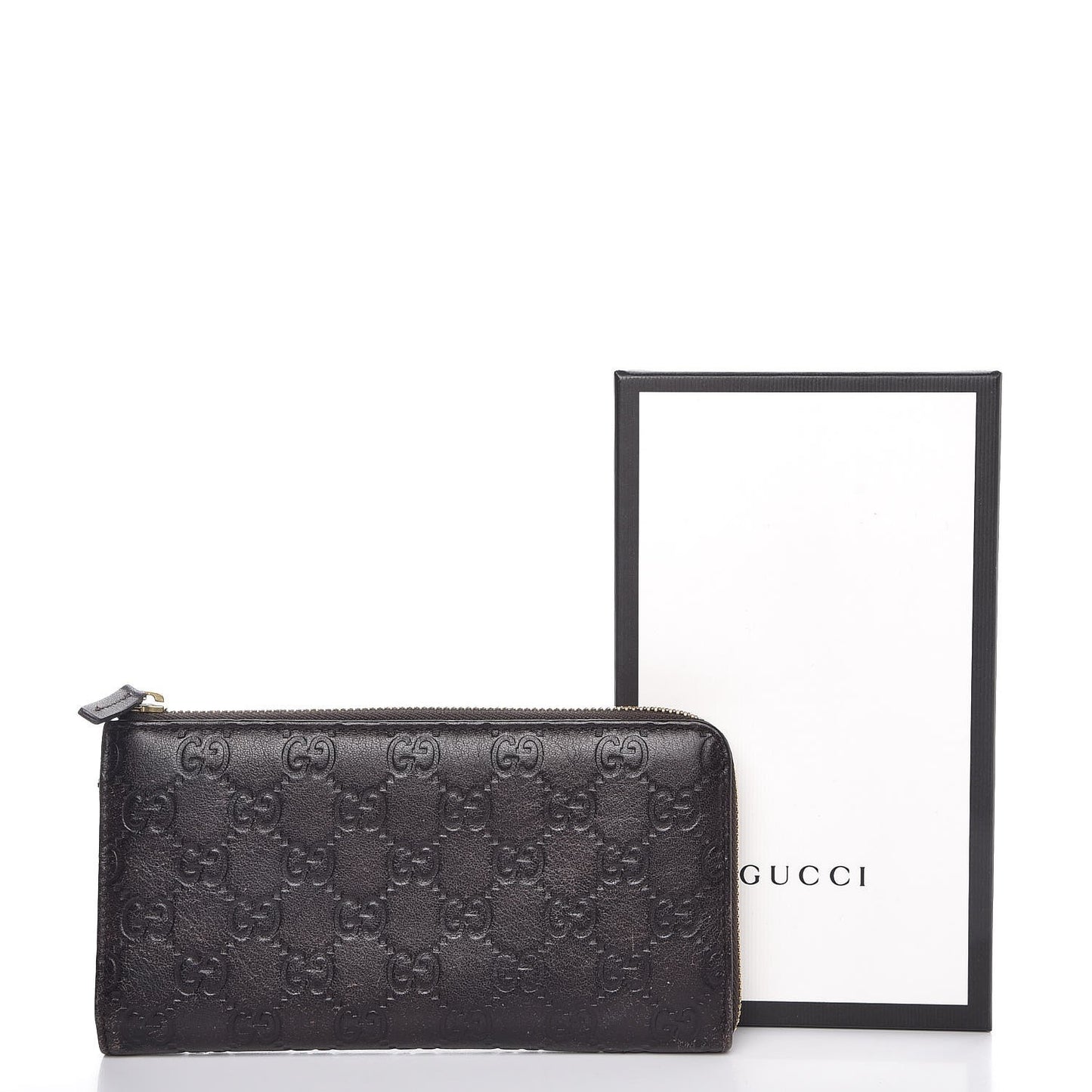 Guccissima Vitello Tender Donna Long Wallet Testa di Moro