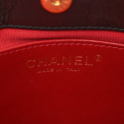 Chanel Shiny Crumpled Calfskin Quilted Small Wavy CC Hobo Black 7 of 11