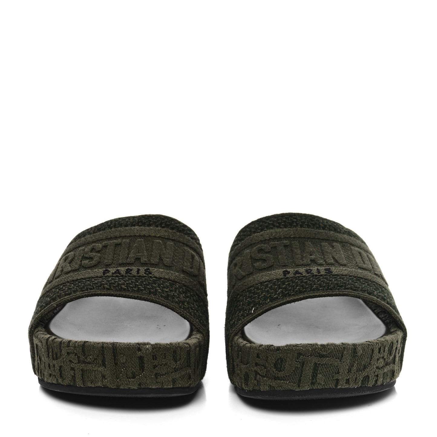 Oblique Denim D-Way Platform Sandal 37 Kaki