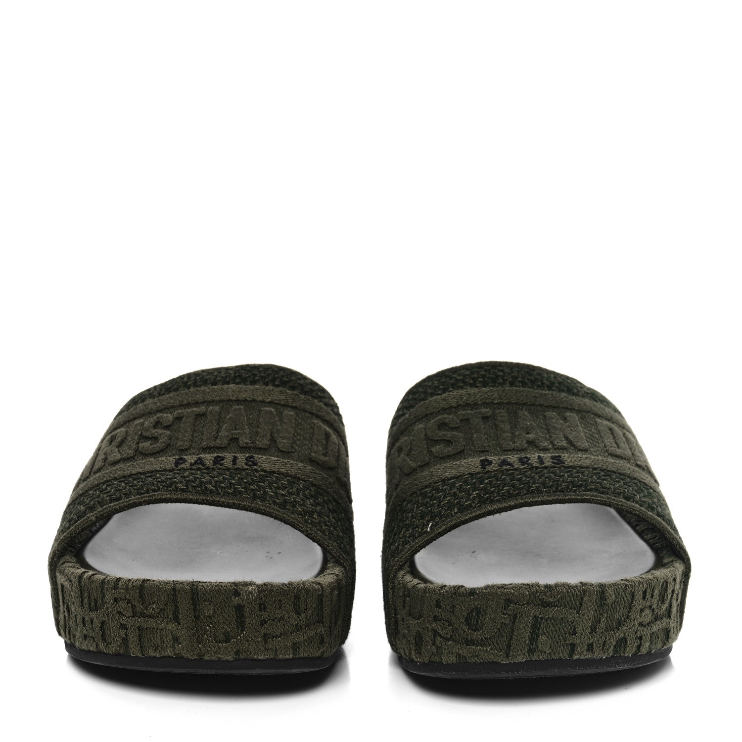Christian Dior Oblique Denim D-Way Platform Sandal 37 Kaki 2 of 6
