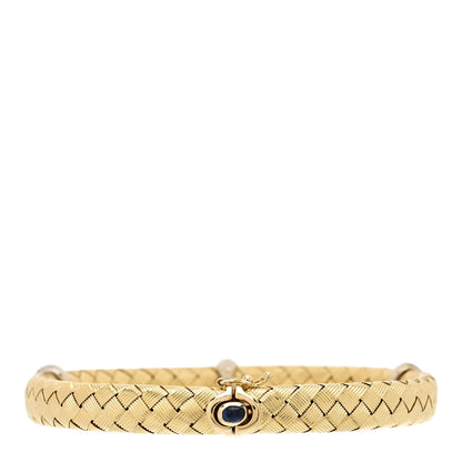 Roberto Coin 18K Yellow White Gold Diamond Woven Station Bracelet 2 of 3