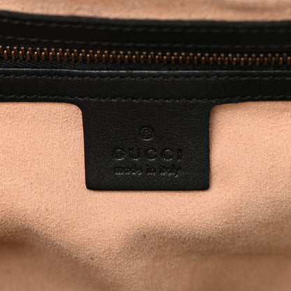 Gucci Calfskin Matelasse Maxi GG Marmont Top Handle Shoulder Bag Black Black 6 of 18