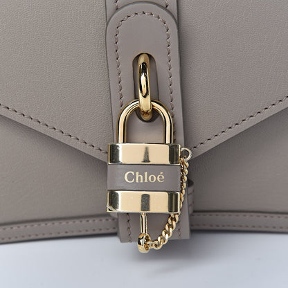 Chloe Shiny Goatskin Calfskin Aby Chain Shoulder Bag Motty Grey 9 of 10