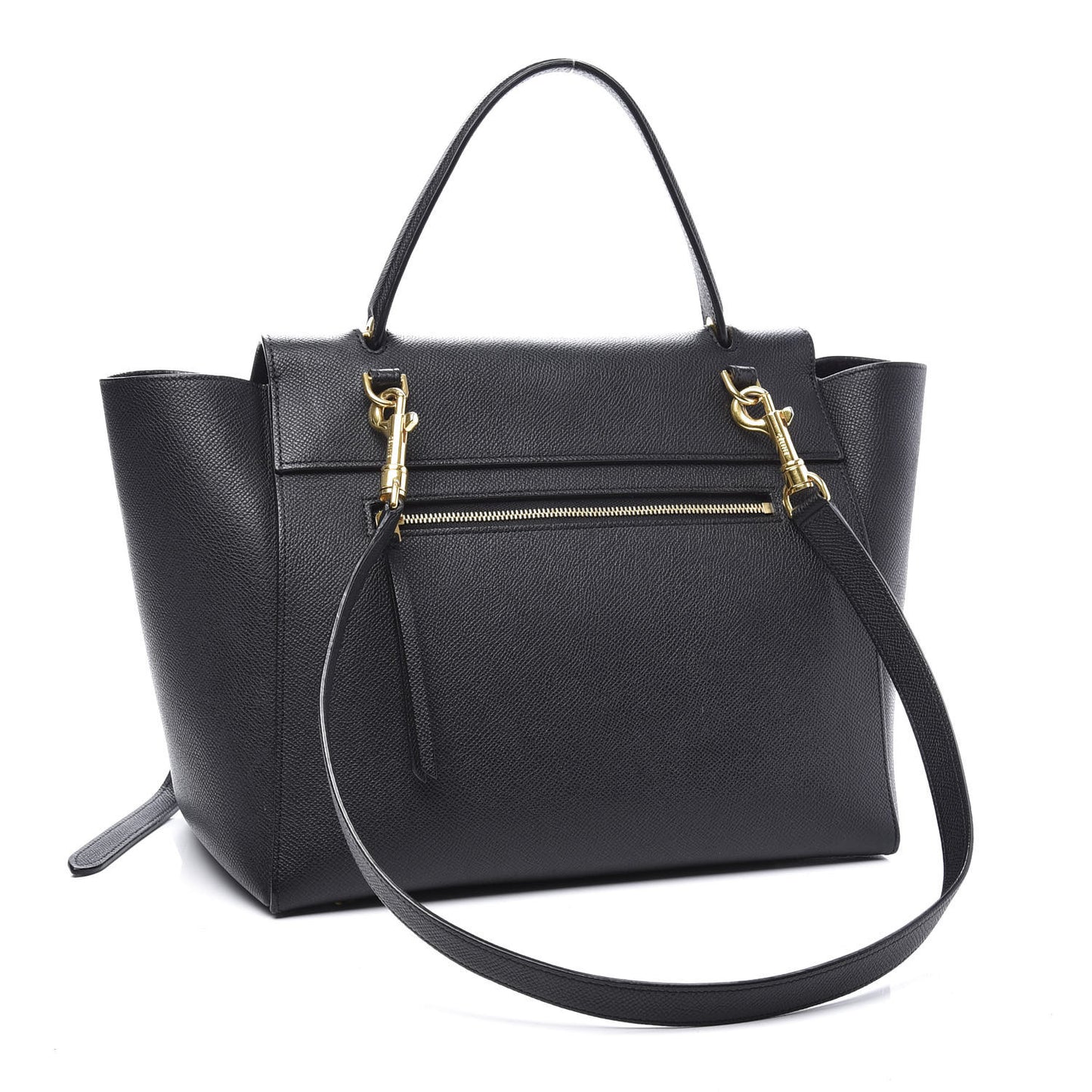 Grained Calfskin Small Belt Bag Black