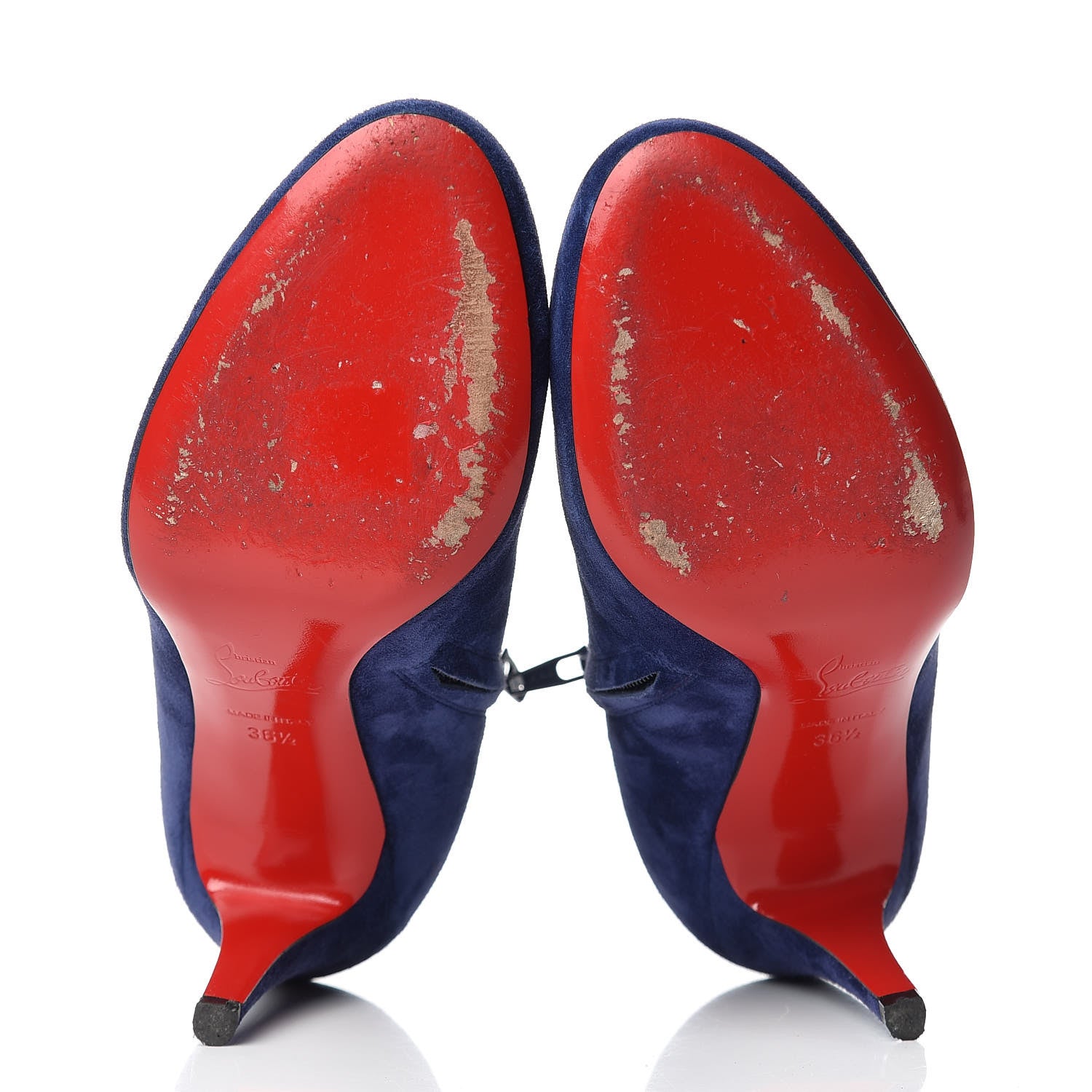 Christian Louboutin Veau Velours Belle 85 Ankle Boots 36.5 China Blue 7 of 12