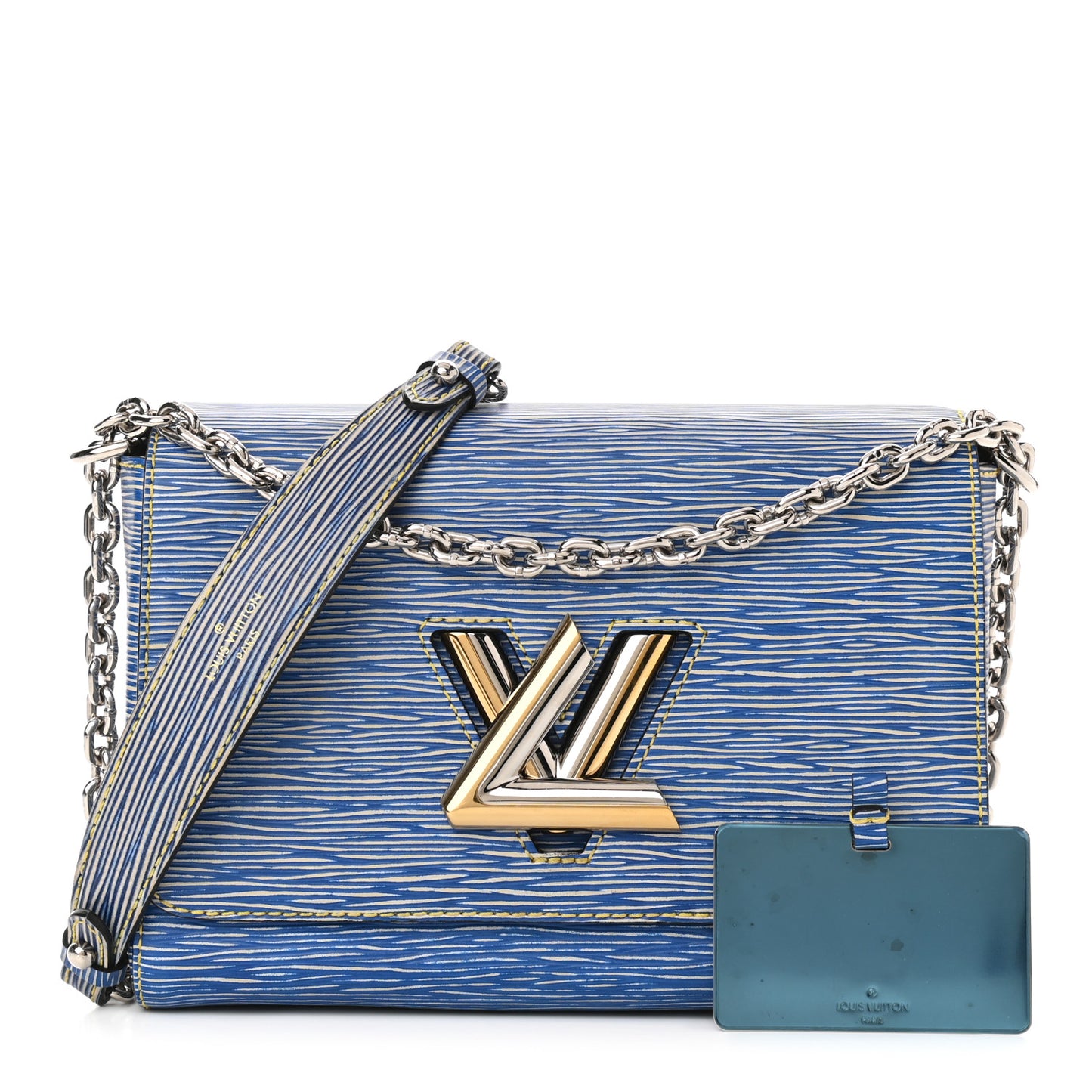 Epi Twist Shoulder Bag MM Denim Light
