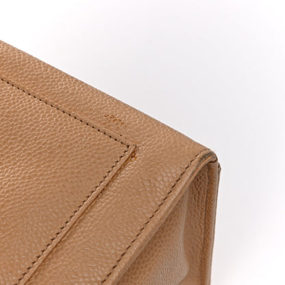 Chanel Caviar Flap Shoulder Bag Beige 11 of 31
