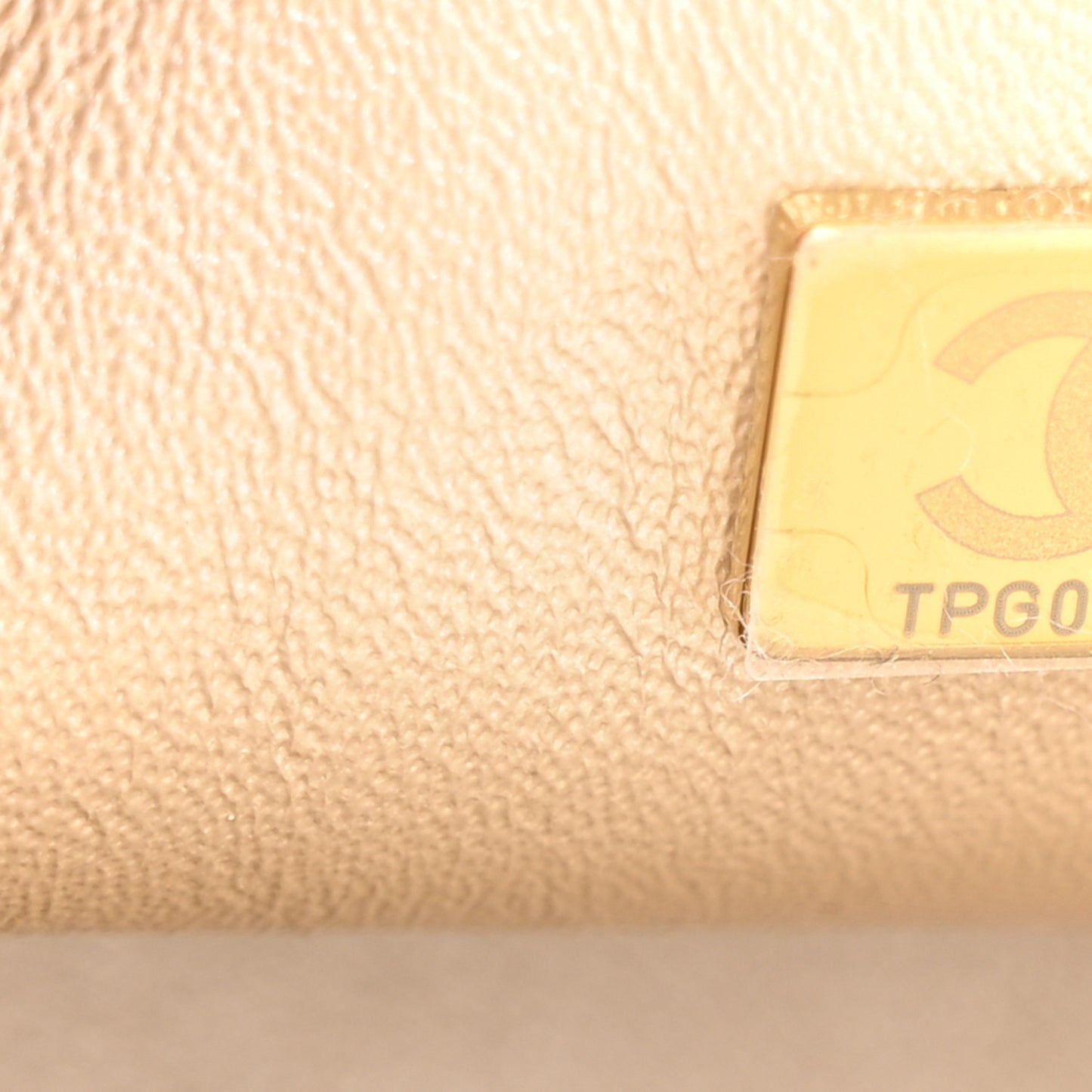 Metallic Goatskin Quilted Mini Rectangular Flap Gold