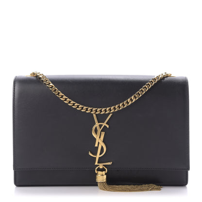 Saint Laurent Smooth Calfskin Medium Classic Monogram Kate Tassel Satchel Black 1 of 12