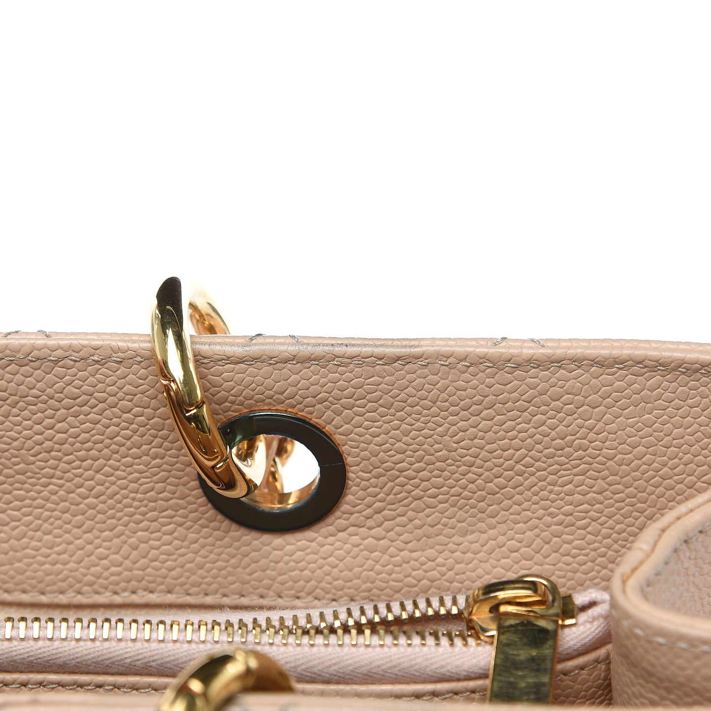 Caviar Quilted Grand Shopping Tote GST Beige Clair