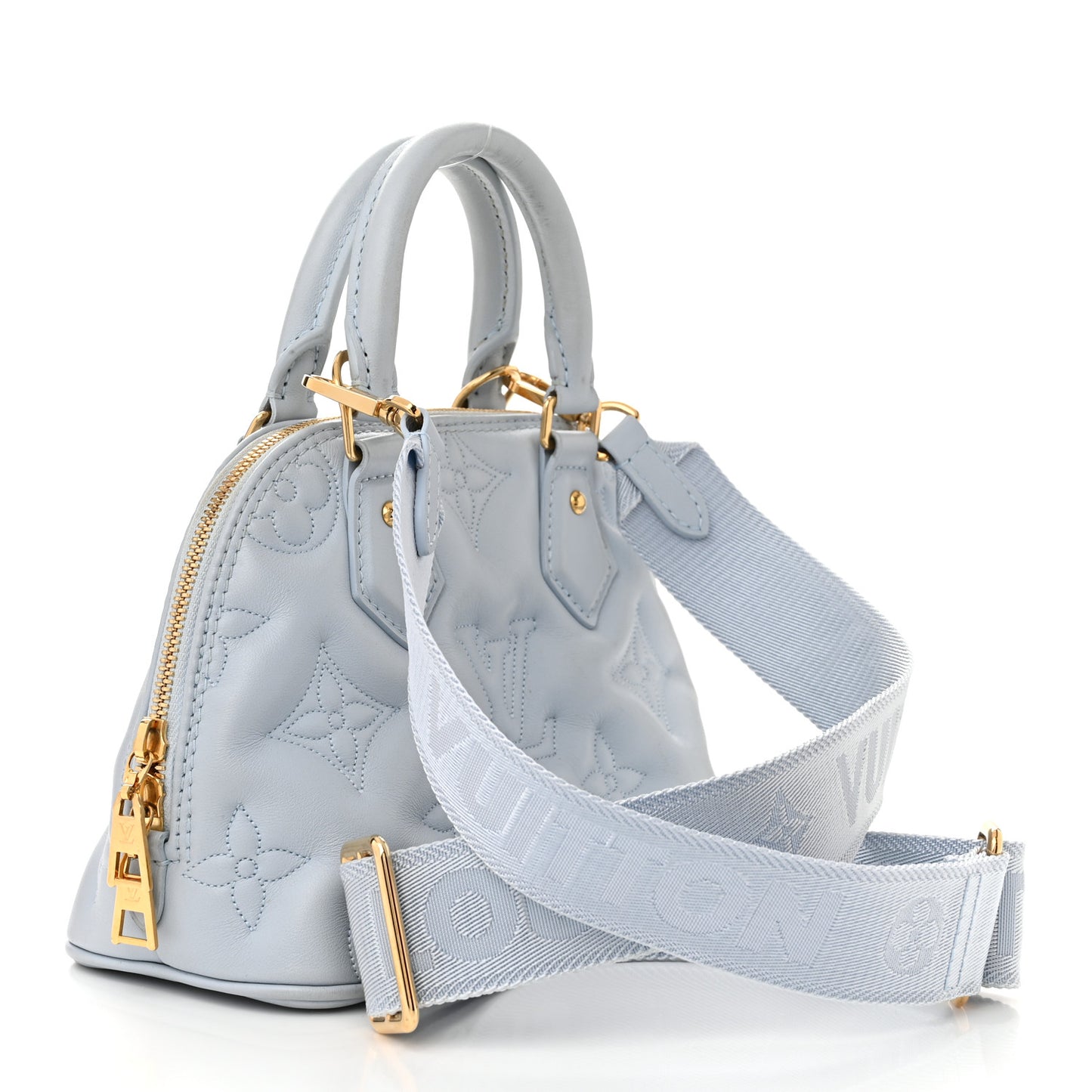 Calfskin Bubblegram Alma BB Ice Blue