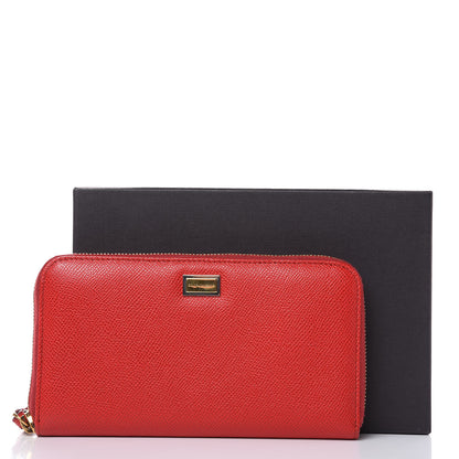 Dolce & Gabbana Dauphine Zip Around Wristlet Wallet Red 12 of 12