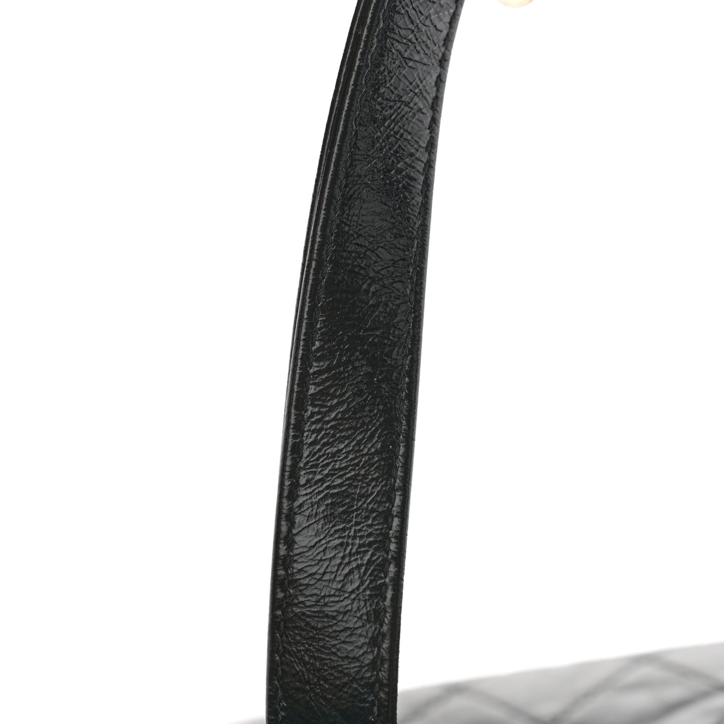 Aged Calfskin Quilted Large Gabrielle Shopping Tote Black