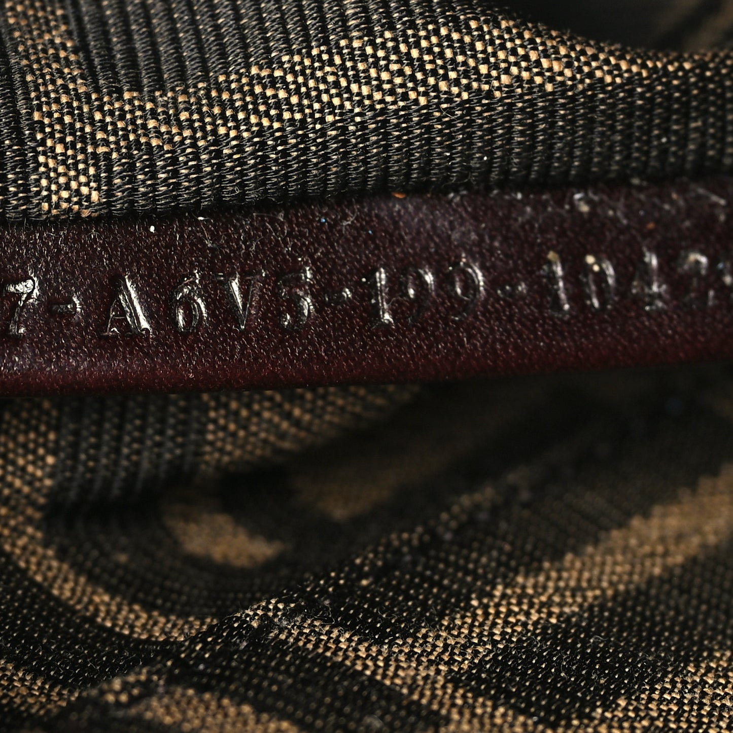 Fabric Jacquard FF 1974 Mini Baguette Tobacco Moro Black