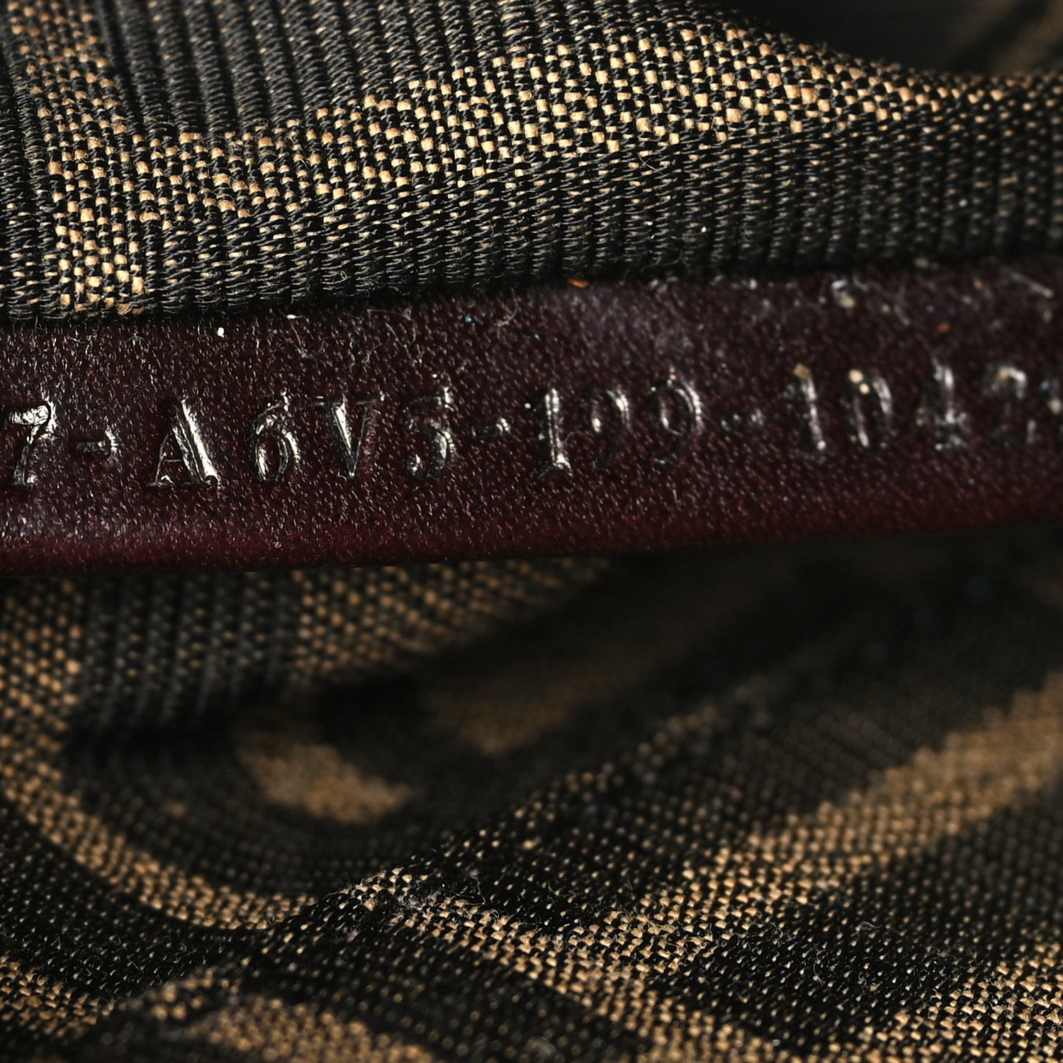 Fendi Fabric Jacquard FF 1974 Mini Baguette Tobacco Moro Black 7 of 10