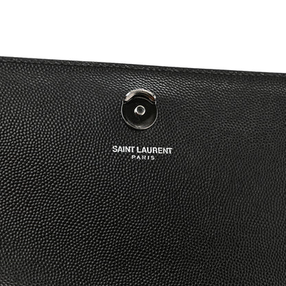 Saint Laurent Grain De Poudre Medium Classic Monogram Monochrome Kate Satchel Black 6 of 11