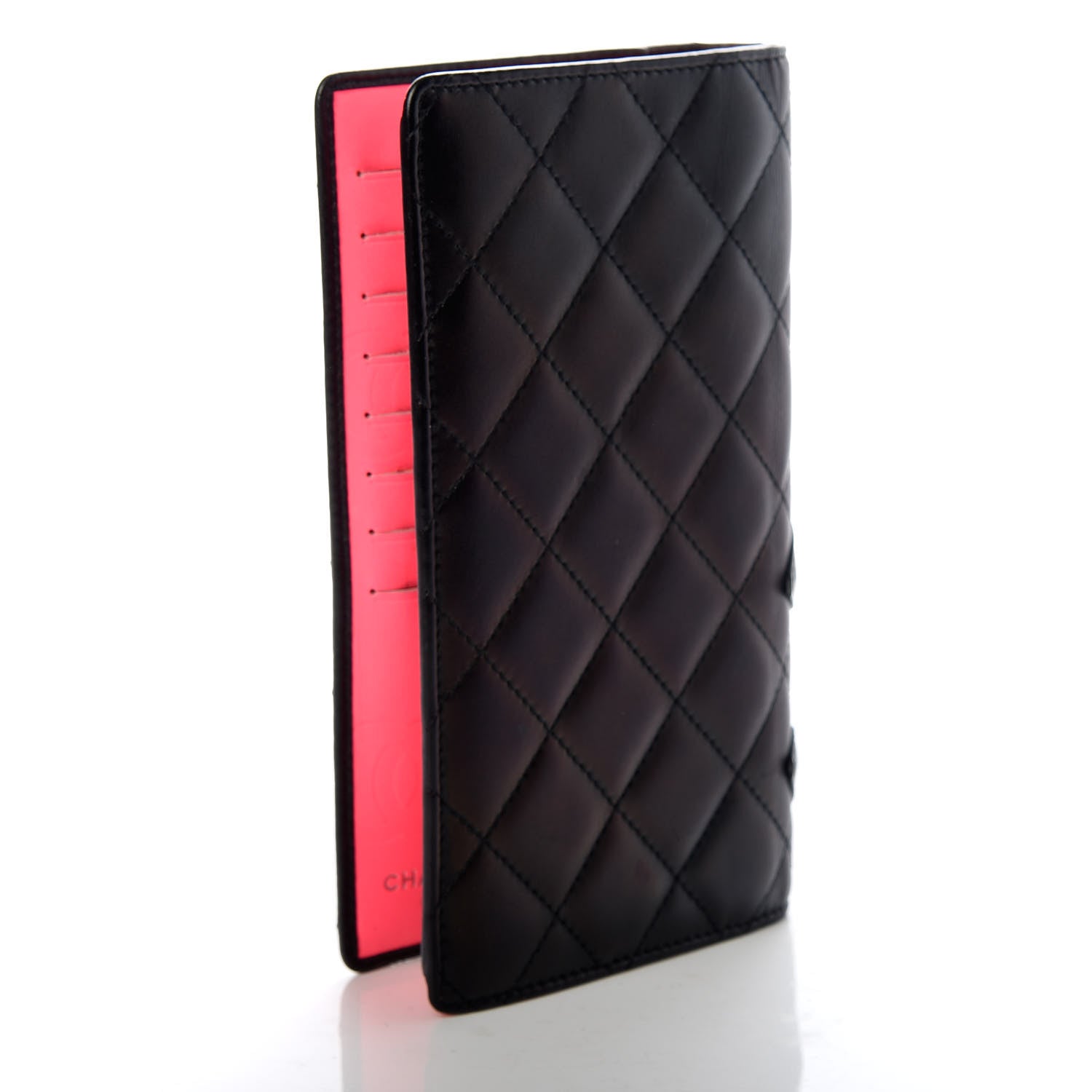 Chanel Calfskin Quilted Cambon Yen Wallet Black 3 of 8