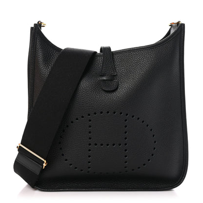 Hermes Taurillon Clemence EVELYNE III PM Black 1 of 11