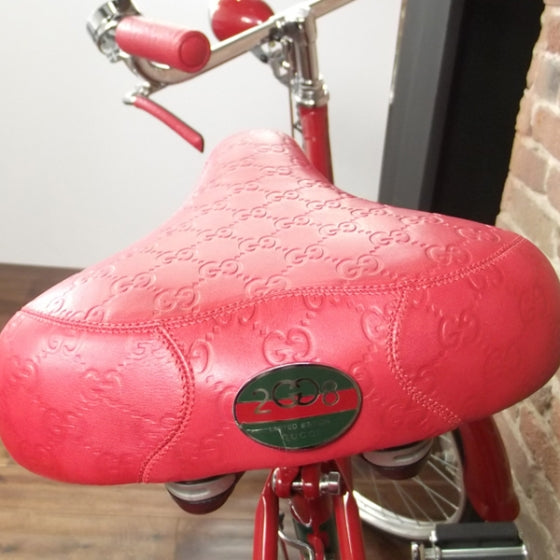 Gucci Guccissima Street Cruiser Bike Bicycle China Red 6 of 13