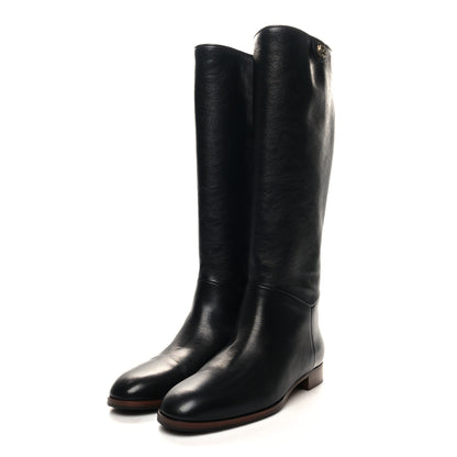 Gucci Calfskin Piuma Lux Energy High Boots 39.5 Black 3 of 9