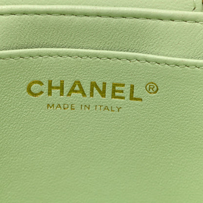 Chanel Lambskin Quilted Trendy Vanity Case Light Green 6 of 11