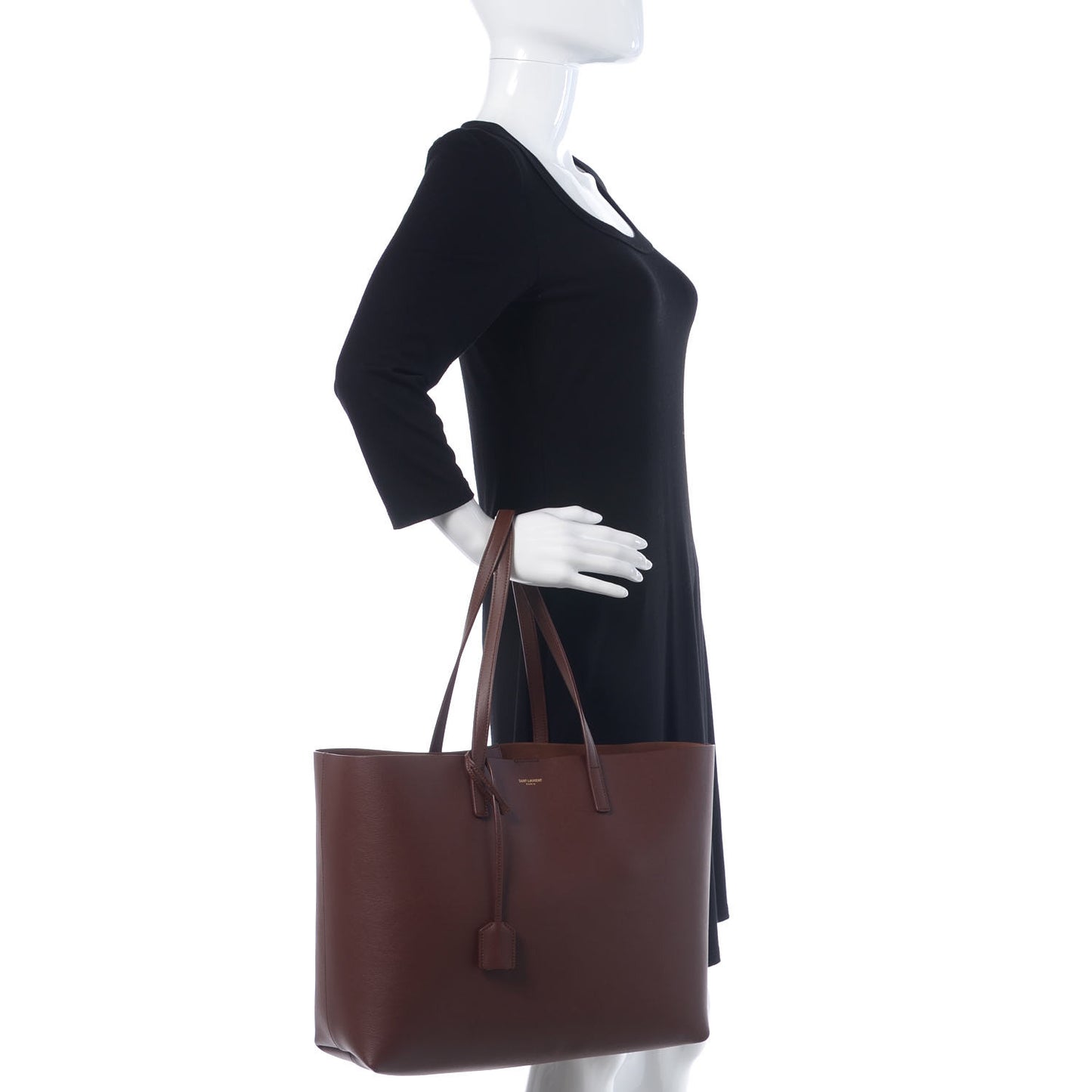 Calfskin Large Shopping Tote Old Brandy