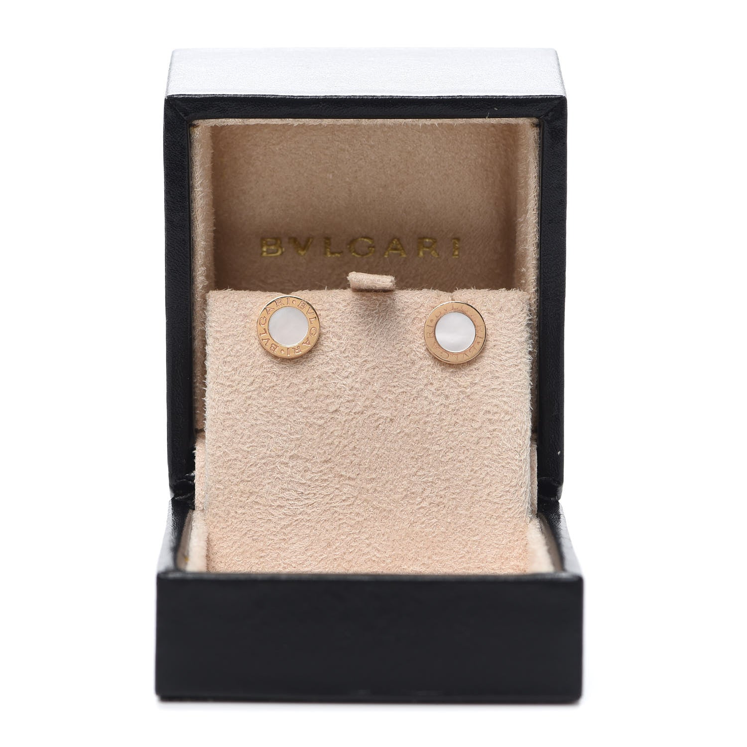Bulgari 18K Rose Gold Mother of Pearl BVLGARI BVLGARI Stud Earrings 6 of 6