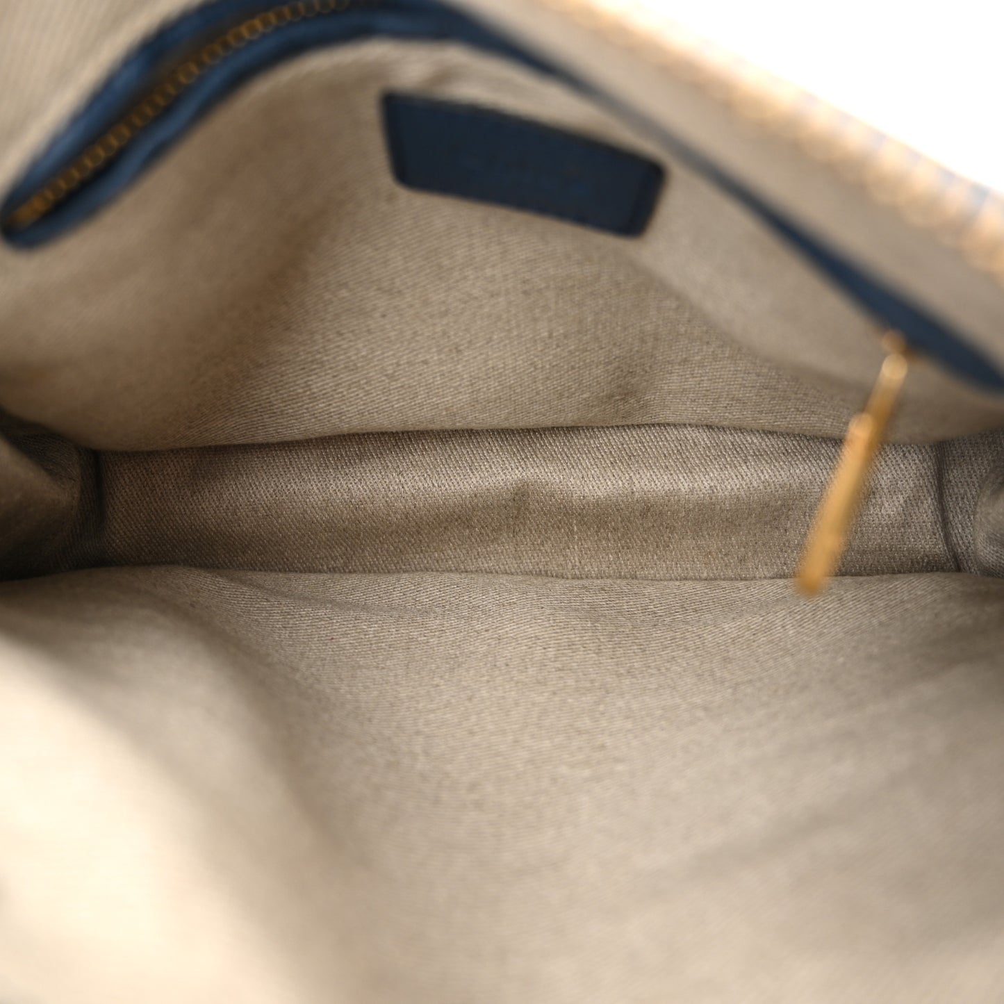 Calfskin Small Marcie Satchel Deep Denim