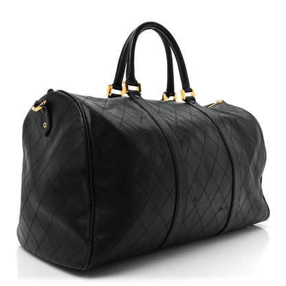 Chanel Calfskin Stitched CC Boston Black 2 of 19