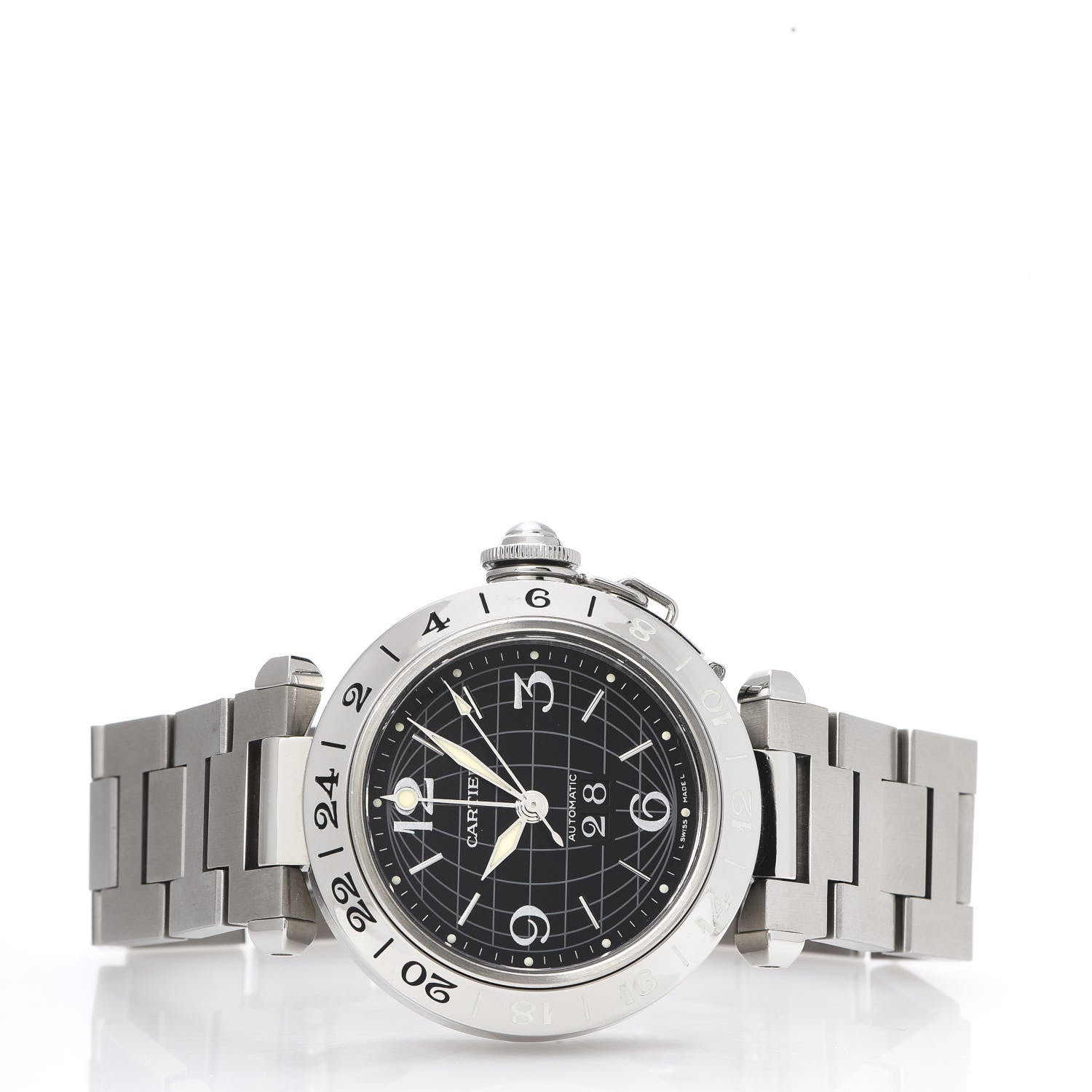 Cartier Stainless Steel 35mm Pasha C Big Date Automatic Watch Black 3 of 8