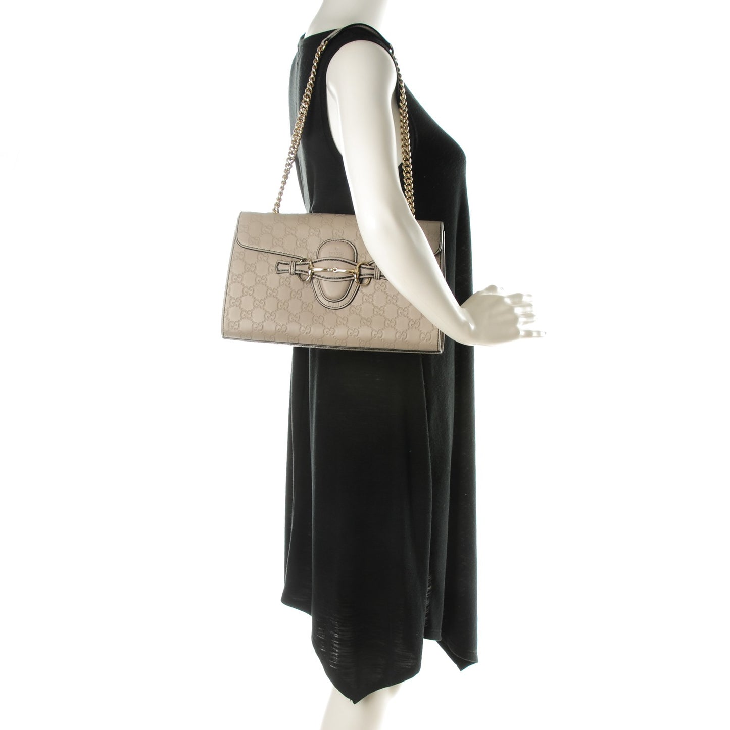 Soft Guccissima Medium Emily Chain Shoulder Bag Storm Grey