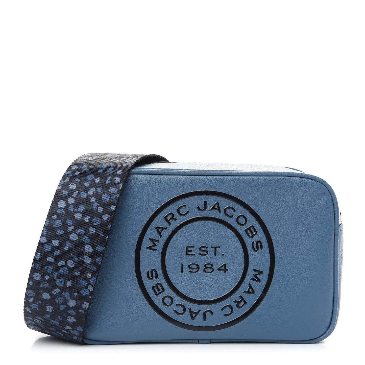 Calfskin Signet Flash Camera Bag Blue Mirage