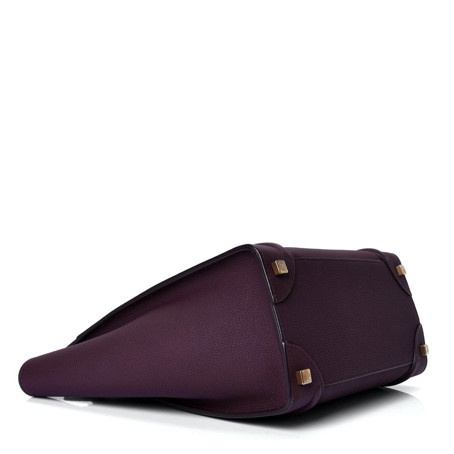 Celine Baby Drummed Calfskin Micro Luggage Burgundy 3 of 4