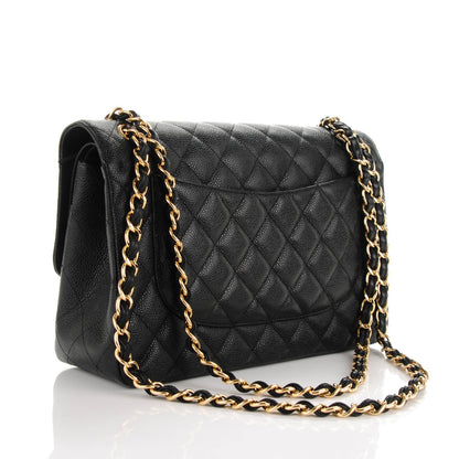 Chanel Caviar Quilted Jumbo Double Flap Black 3 of 10
